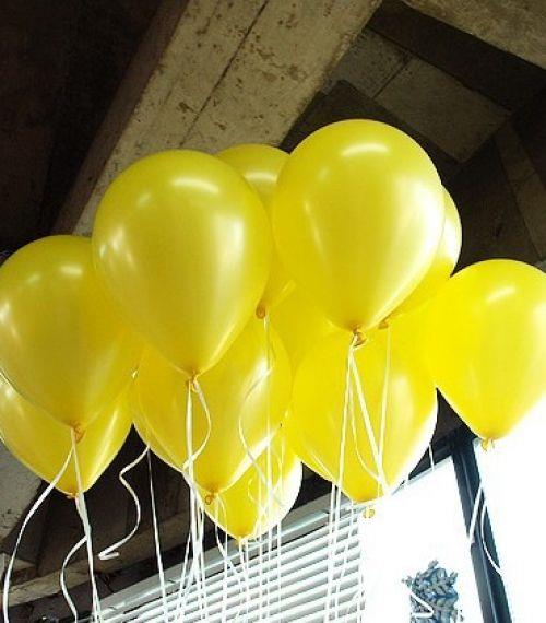 SARI BALON METALİK 10 Adet